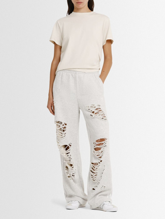 adidas Originals: Distressed jogger pants - Light Grey - women_1 | Luisa Via Roma