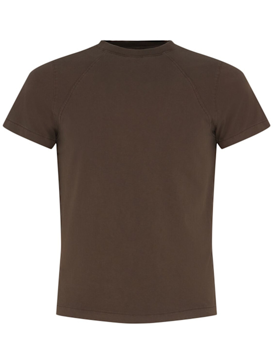 Entire Studios: Mini cotton blend slim fit t-shirt - Brunette - men_0 | Luisa Via Roma
