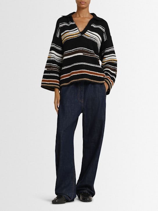 Missoni: Oversized striped intarsia sweater - women_1 | Luisa Via Roma