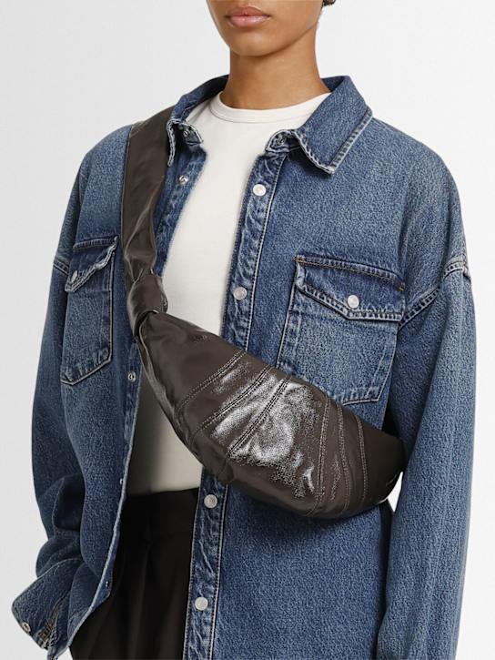 Lemaire: Small Croissant coated cotton bag - women_1 | Luisa Via Roma