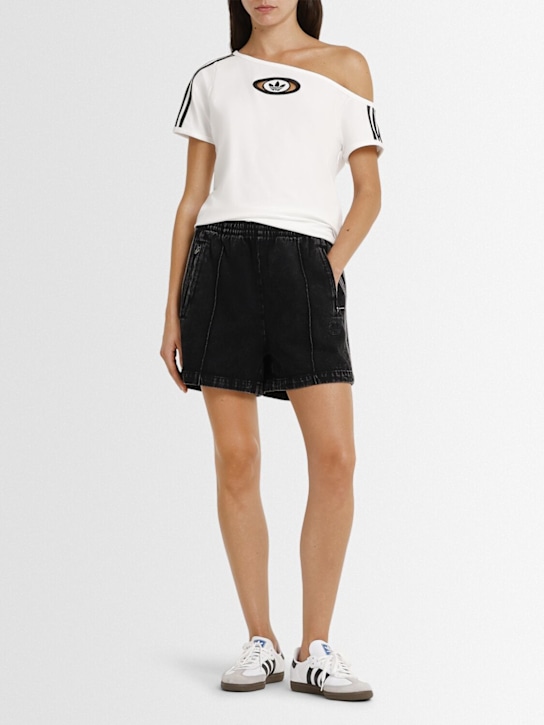 adidas Originals: Off-the-shoulder t-shirt - White - women_1 | Luisa Via Roma