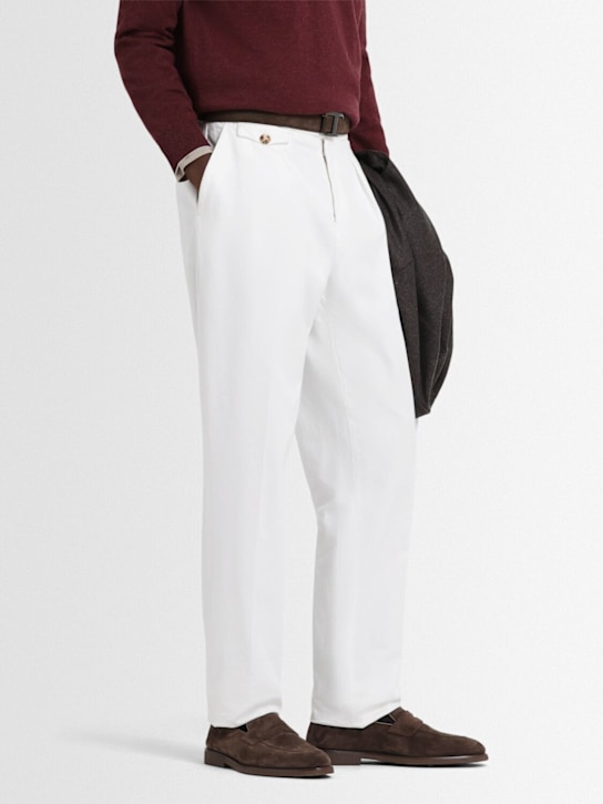 Brunello Cucinelli: Loafer aus Wildleder - Dunkelbraun - men_1 | Luisa Via Roma