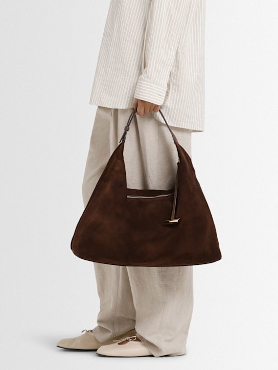 Liffner: Pillow Hobo suede shoulder bag - women_1 | Luisa Via Roma