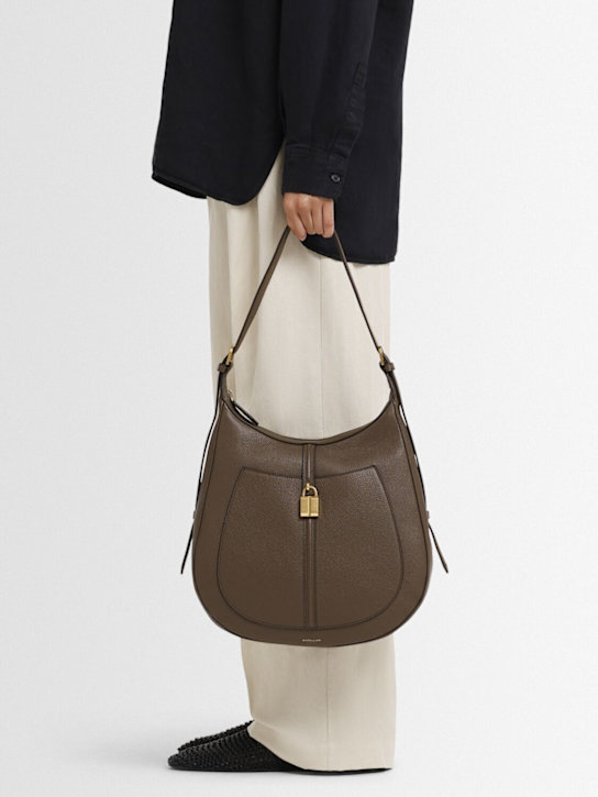 DeMellier: Sienna grain leather Hobo bag - Deep Olive - women_1 | Luisa Via Roma
