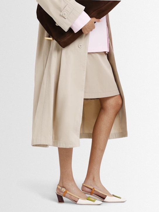 Roger Vivier: 45mm Patent leather slingback pumps - women_1 | Luisa Via Roma