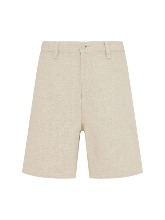 Carhartt WIP: Walter single knee canvas shorts -  Rinsed Natural - men_0 | Luisa Via Roma