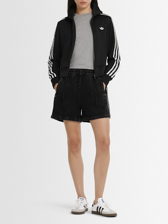 adidas Originals: Firebird denim shorts - women_1 | Luisa Via Roma