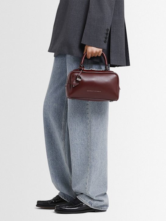 Brunello Cucinelli: Glossy nappa shoulder bag - women_1 | Luisa Via Roma