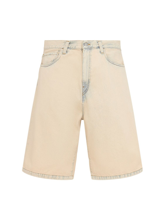 Carhartt WIP: Landon Robertson denim shorts - Sand Bleached - men_0 | Luisa Via Roma