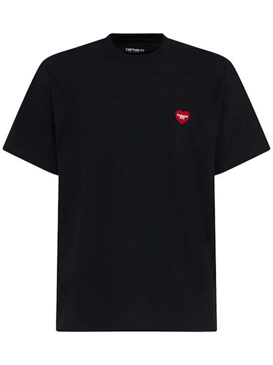 Carhartt WIP: T-Shirt „Heart II Hartt“ - Schwarz - men_0 | Luisa Via Roma