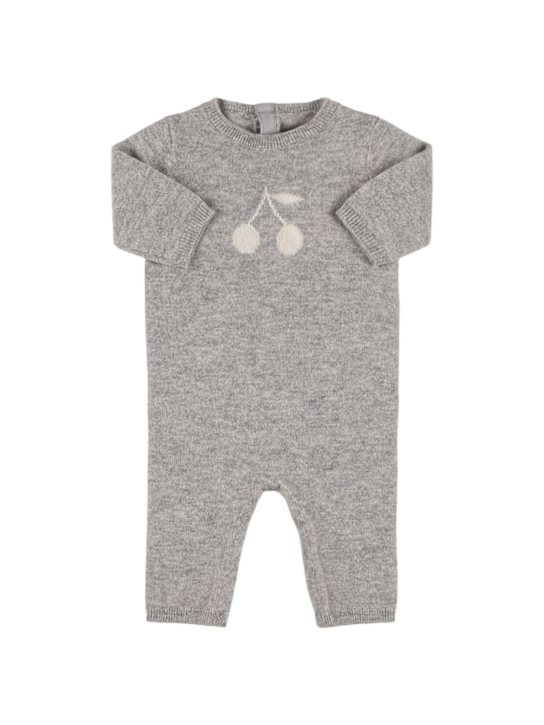 Bonpoint: Jersey romper - グレー - kids-girls_0 | Luisa Via Roma