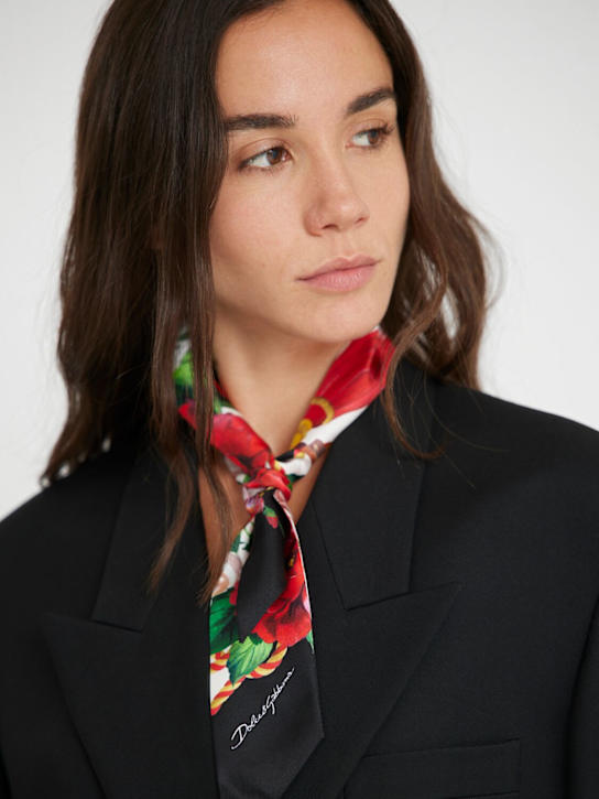 Dolce&Gabbana: Printed silk bandeau scarf - women_1 | Luisa Via Roma