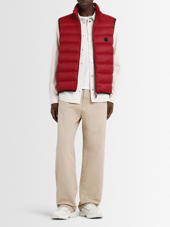 Moncler: Besne nylon down vest - Dark Red - men_1 | Luisa Via Roma