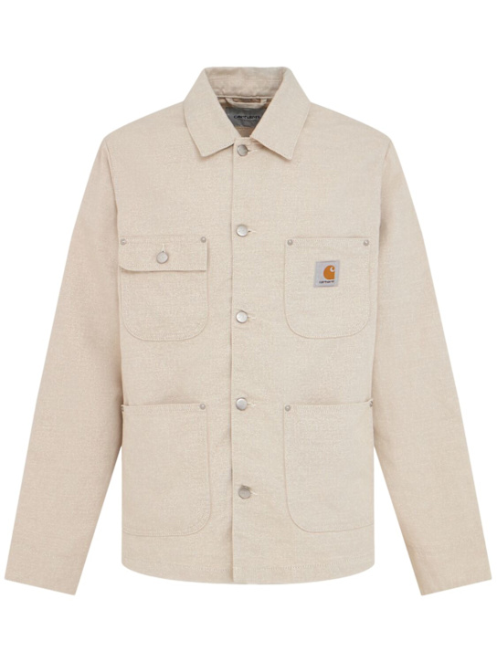 Carhartt WIP: Walter Chore casual jacket - Natural - men_0 | Luisa Via Roma