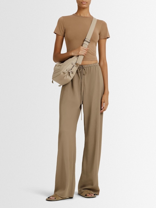 Entire Studios: Micro cropped t-shirt - Beige - women_1 | Luisa Via Roma