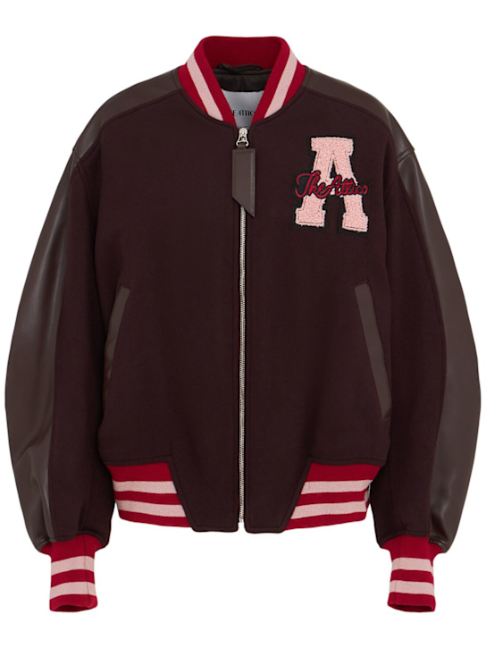 The Attico: Virgin wool blend bomber jacket - women_0 | Luisa Via Roma