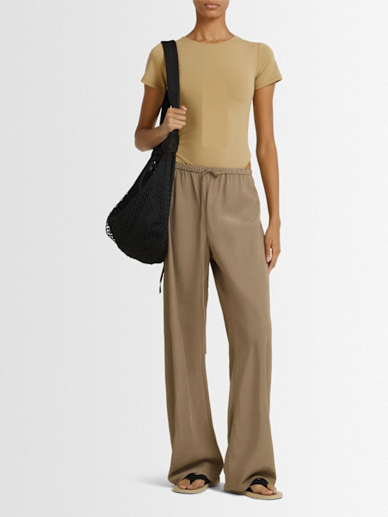 Entire Studios: Tee short sleeve bodysuit - Beige - women_1 | Luisa Via Roma