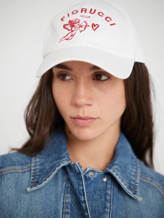 Fiorucci: White Cupid Love Club baseball cap - White - women_1 | Luisa Via Roma