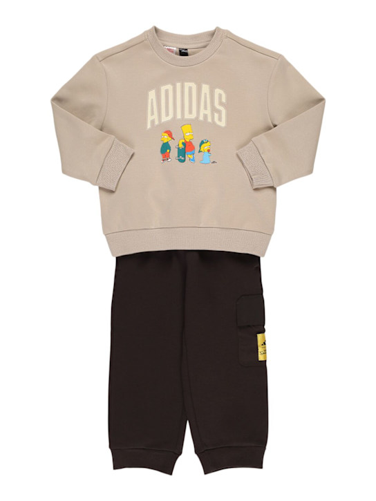 adidas Originals: Cotton blend sweatshirt & sweatpants - ブラック - kids-boys_0 | Luisa Via Roma