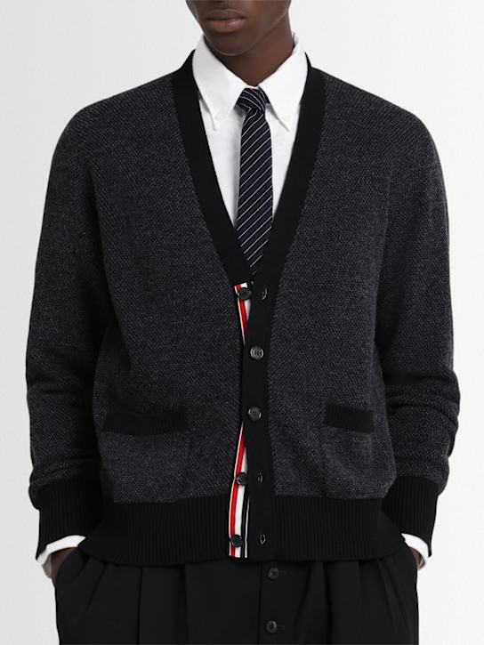 Thom Browne: Classic pinstripe wool tie - men_1 | Luisa Via Roma