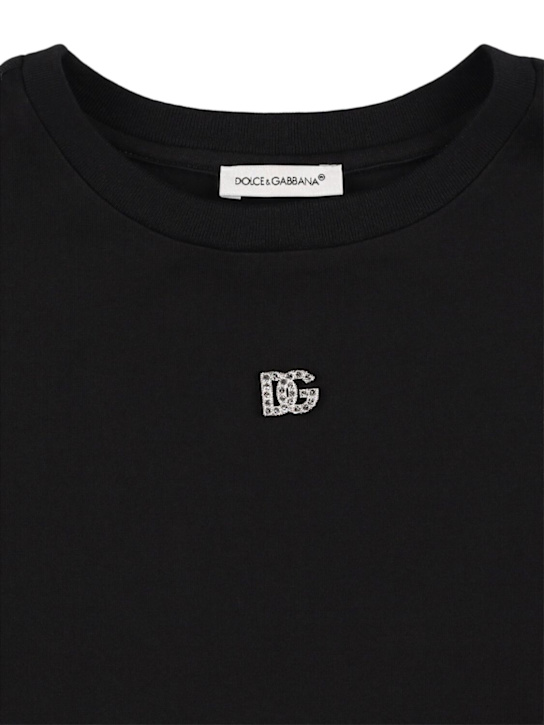 Dolce&Gabbana: Cotton jersey t-shirt - ブラック - kids-boys_1 | Luisa Via Roma
