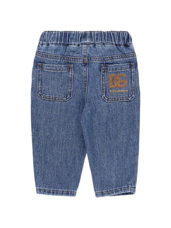 Dolce&Gabbana: Stretch cotton jeans - ブルー - kids-boys_1 | Luisa Via Roma
