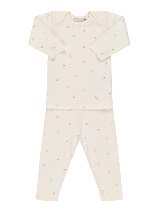 Bonpoint: Cotton jersey t-shirt & pants - クリーム/マルチカラー - kids-girls_0 | Luisa Via Roma