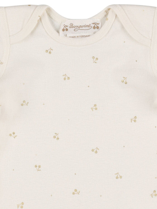 Bonpoint: Cotton jersey t-shirt & pants - クリーム/マルチカラー - kids-girls_1 | Luisa Via Roma