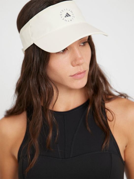 adidas By Stella McCartney: ASMC logo visor - Almond Milk - women_1 | Luisa Via Roma