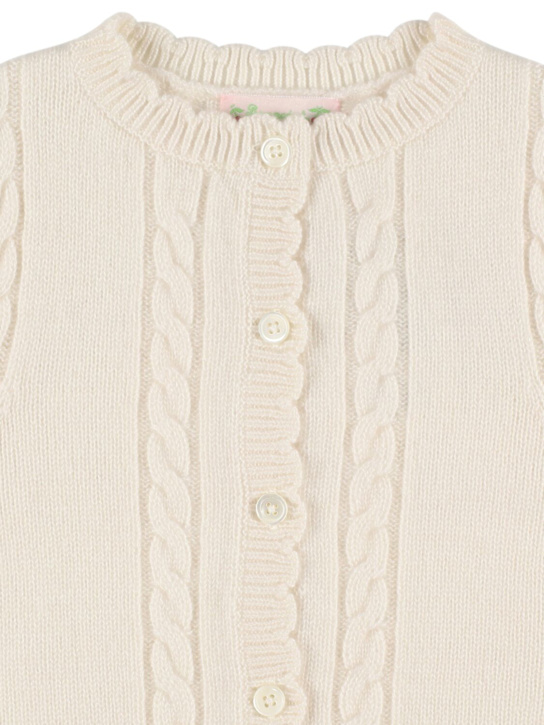 Bonpoint: Wool blend knit vest - ホワイト - kids-girls_1 | Luisa Via Roma