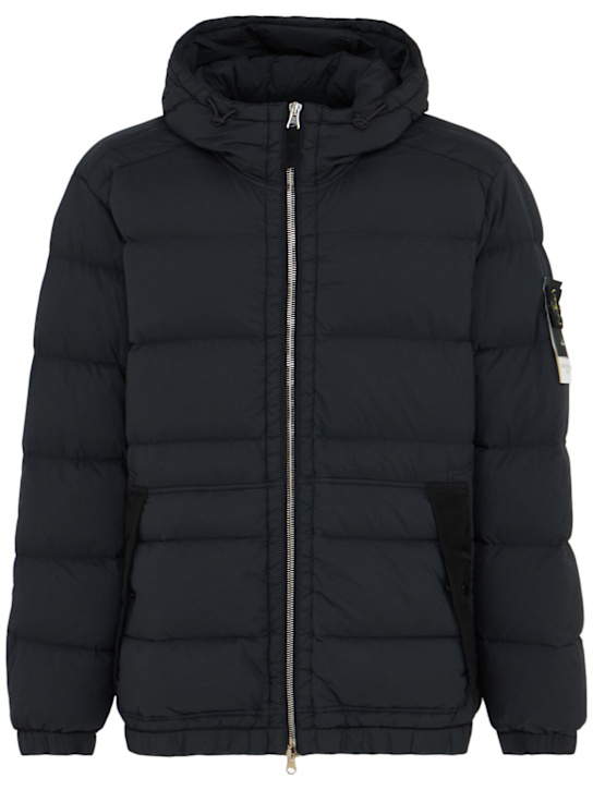 Stone Island: Nylon down jacket - Black - men_0 | Luisa Via Roma