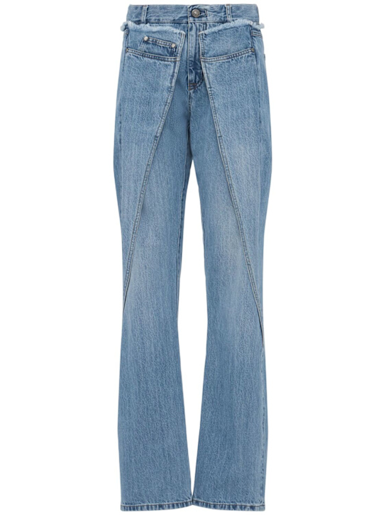 BETTTER: Upcycled straight wrap jeans - Blue - women_0 | Luisa Via Roma