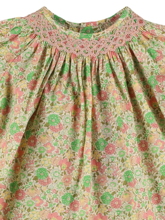 Bonpoint: Floral printed cotton shirt - マルチカラー - kids-girls_1 | Luisa Via Roma