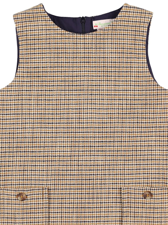 Bonpoint: Check print dress - ブラウン - kids-girls_1 | Luisa Via Roma