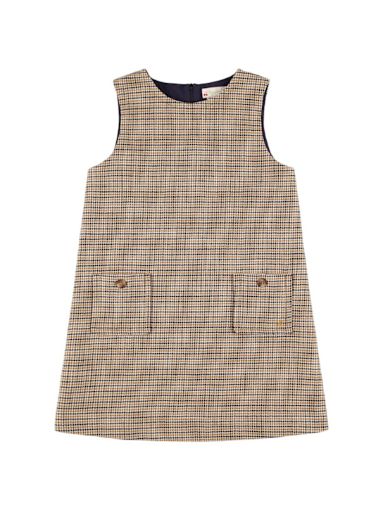Bonpoint: Check print dress - ブラウン - kids-girls_0 | Luisa Via Roma
