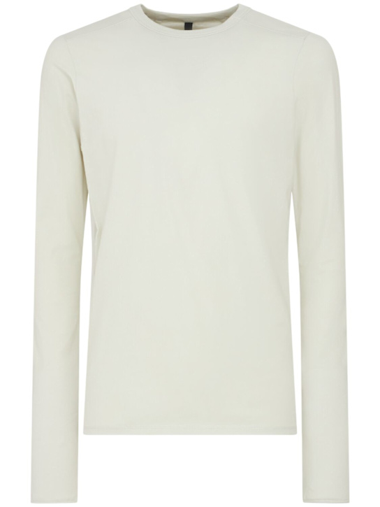 Entire Studios: Primer long sleeve slim fit t-shirt - Rice - women_0 | Luisa Via Roma