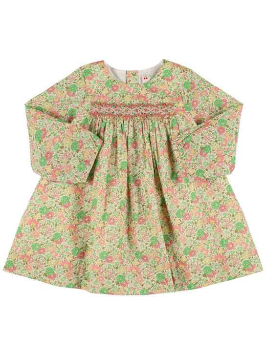 Bonpoint: Floral printed cotton dress - マルチカラー - kids-girls_0 | Luisa Via Roma