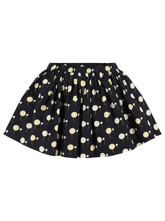 Bonpoint: Printed cotton skirt - ブラック/ホワイト - kids-girls_0 | Luisa Via Roma