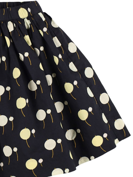 Bonpoint: Printed cotton skirt - ブラック/ホワイト - kids-girls_1 | Luisa Via Roma