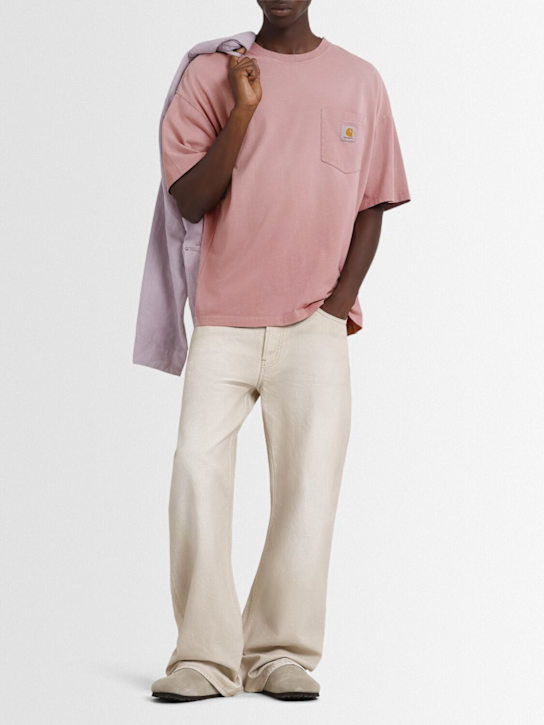 Carhartt WIP: T-Shirt mit Tasche „Hudson“ - Daphne Pink - men_1 | Luisa Via Roma