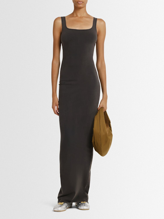 Entire Studios: Square neck maxi dress - Black - women_1 | Luisa Via Roma