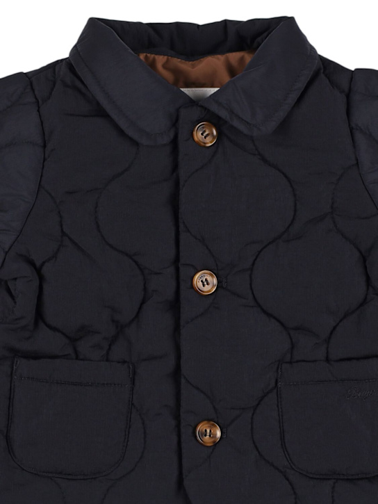 Bonpoint: Recycled poly quilted jacket - ブラック/ブラウン - kids-boys_1 | Luisa Via Roma