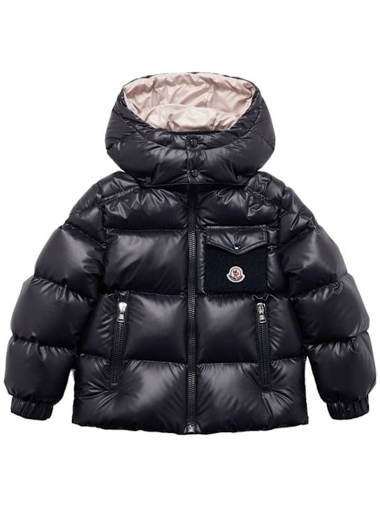 Moncler: Yule tech down jacket - ミッドナイトブルー - kids-boys_0 | Luisa Via Roma