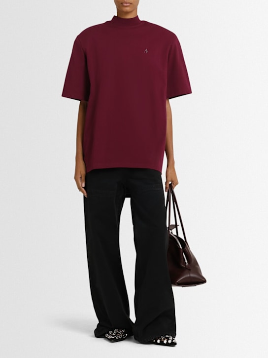 The Attico: Cotton jersey short sleeved t-shirt - women_1 | Luisa Via Roma