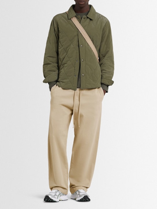 Carhartt WIP: Floyde斜纹裤子 - Wall Beige - men_1 | Luisa Via Roma