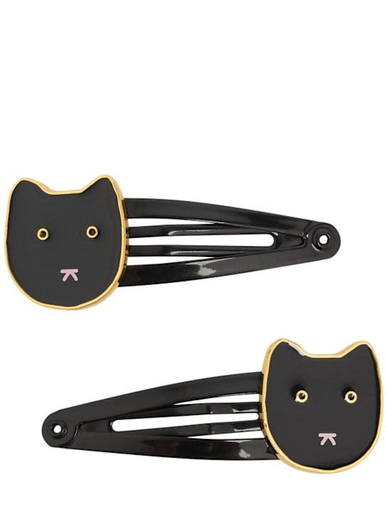Bonpoint: Set of 2 hair clips - ブラック - kids-girls_0 | Luisa Via Roma