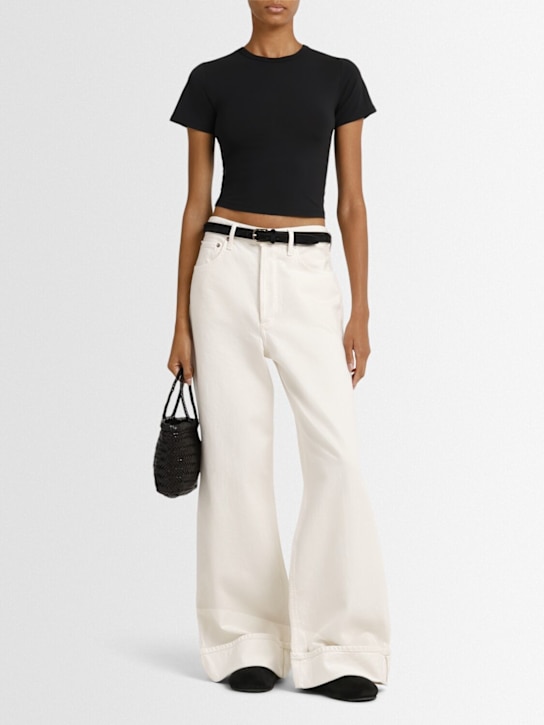 Entire Studios: Micro cropped t-shirt - Black - women_1 | Luisa Via Roma