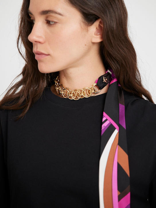 Pucci: Silk twill & chain bandeau - women_1 | Luisa Via Roma