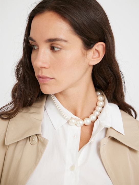 Timeless Pearly: Gradient pearl collar necklace - women_1 | Luisa Via Roma