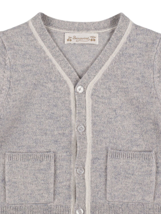 Bonpoint: Knit cardigan - グレー - kids-boys_1 | Luisa Via Roma